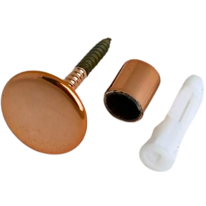 Gancho Cabide Pino 1,5cm de Metal Rose para Fixar Espelhos de Parede Duler