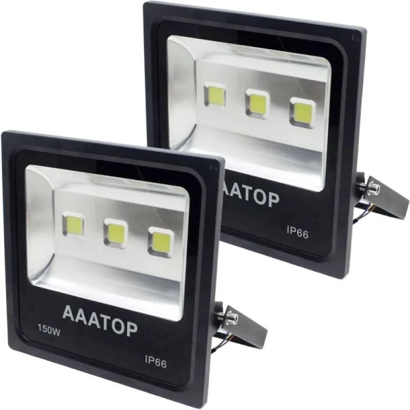 Kit 4 Refletor Led Holofote Externo Jardim Muro 150w Branco - Genérico - Livros