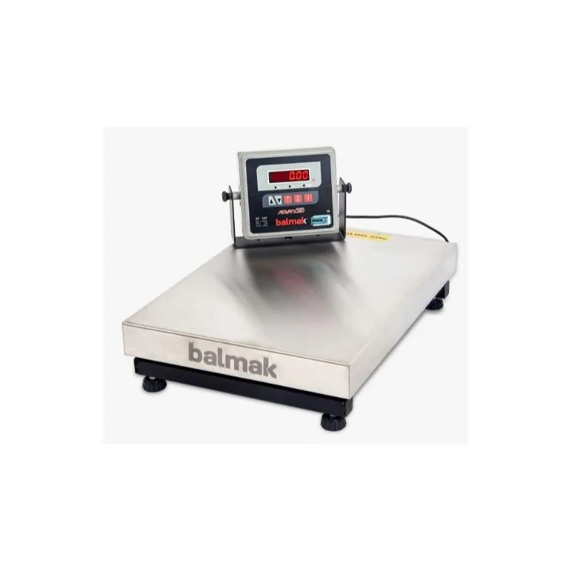 Balança Industrial 300kg 55x40cm Com Bateria Inox Balmak
