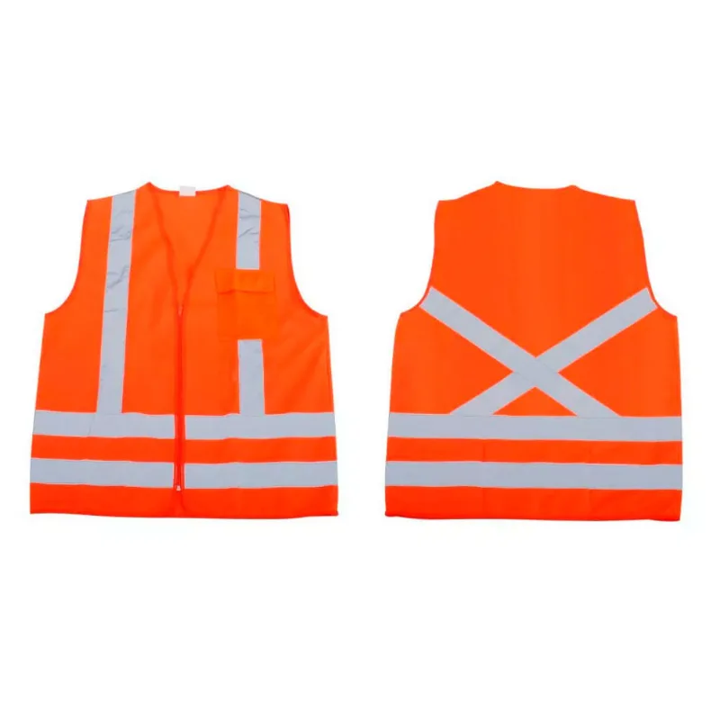 Colete Refletivo com 1 Bolso e Zíper VICSA Laranja VIC72140 XXG