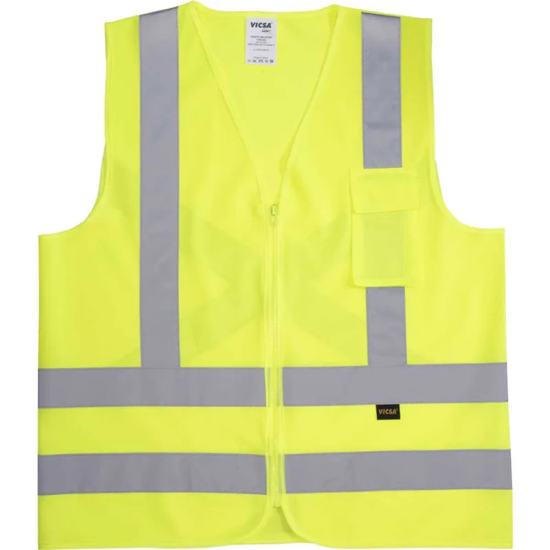Colete Sinalização Inteiriço XG Verde/Prata com Refletivo VIC72240 - Pro-Cap - VICSA - Epi
