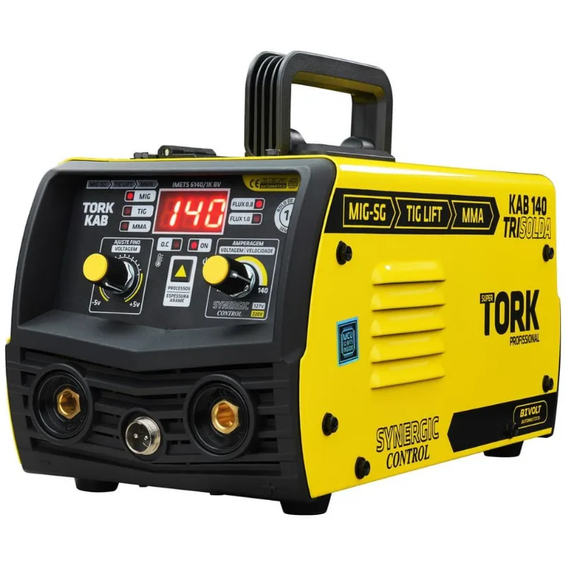 Inversora de Solda 140A MIG/MMA/TIG Trisolda Bivolt KAB140 SuperTork Inversora de Solda 140A MIG/MMA/TIG KAB140 TRISOLDA Bivolt SuperTork