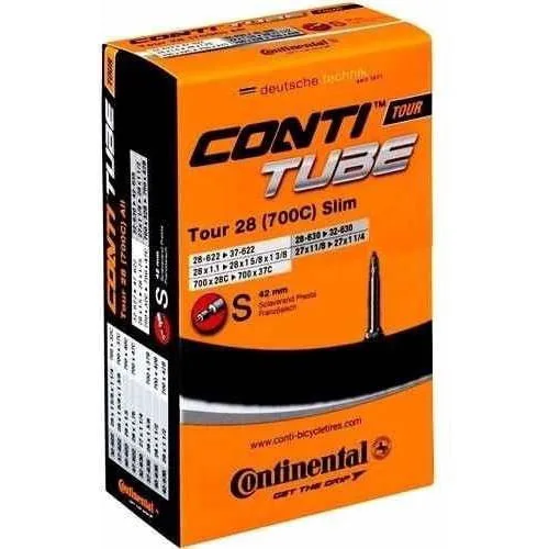 Câmara Ar Continental Tour 28 Slim 700 / 29er 28 X 37c S42mm - Continental Pneus - Esporte E Lazer