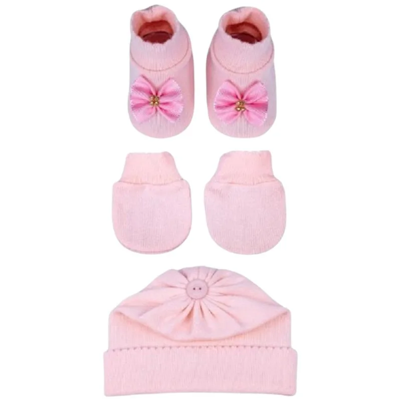 Kit Bebê RN Sanches 3 Peças Rosa (MP)