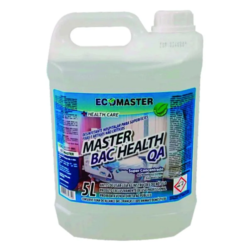Master Bac Health qa 5 Litros - Solução Avançada de Higiene para Setores de Saúde