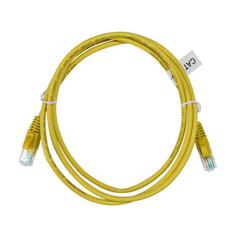 Cabo De Rede Utp (Patch Cord) Rj45 Cat 5e - 1.5 Metros - Amarelo - Cy-5128-cat5e-1.5m-yl