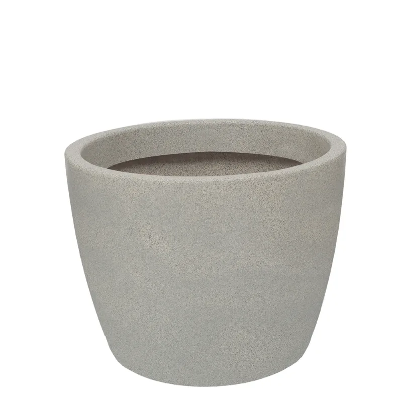 Vaso de Jardim Vasart Malta Redondo Granito Pedra 52x42cm