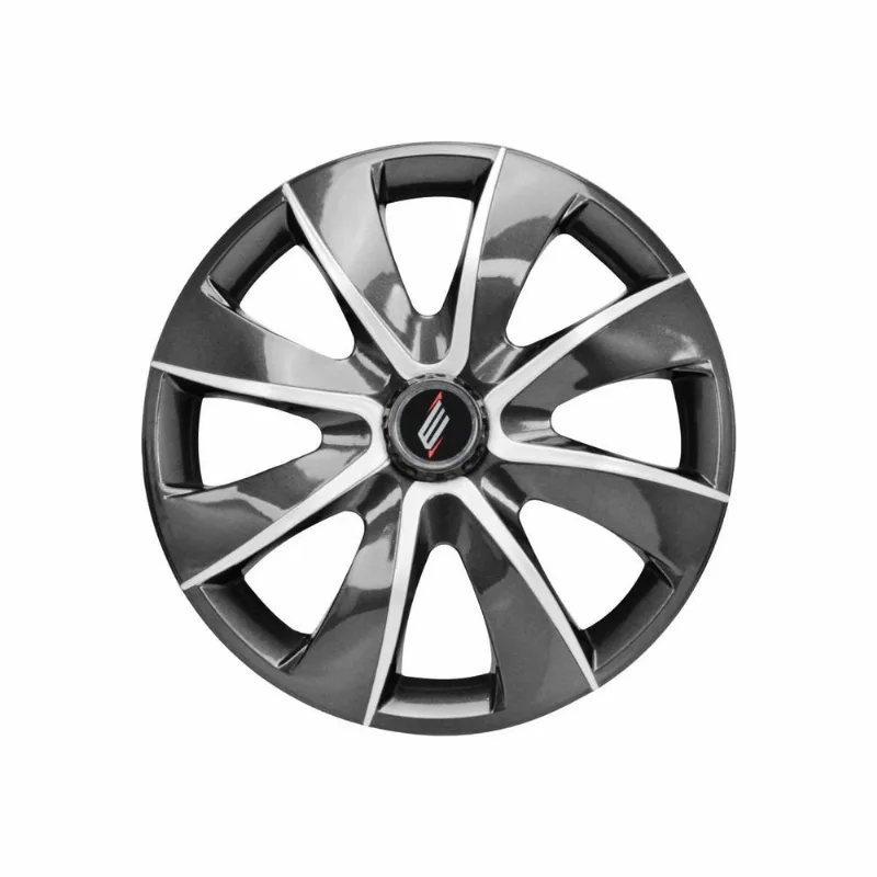 Calota Aro 13 Prime Graphite Silver Esportiva Universal - Elitte Grafite Prata
