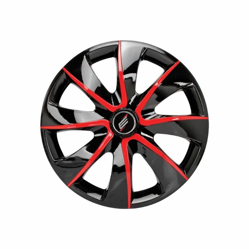 Calota Aro 13 Prime Black Red Esportiva Universal - Elitte Preto Vermelho