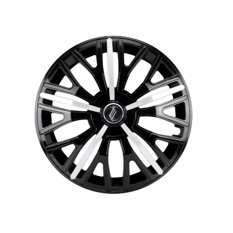 Calota Aro 13 Triton Sport Black Silver Esportiva Universal - Elitte Preto Prata