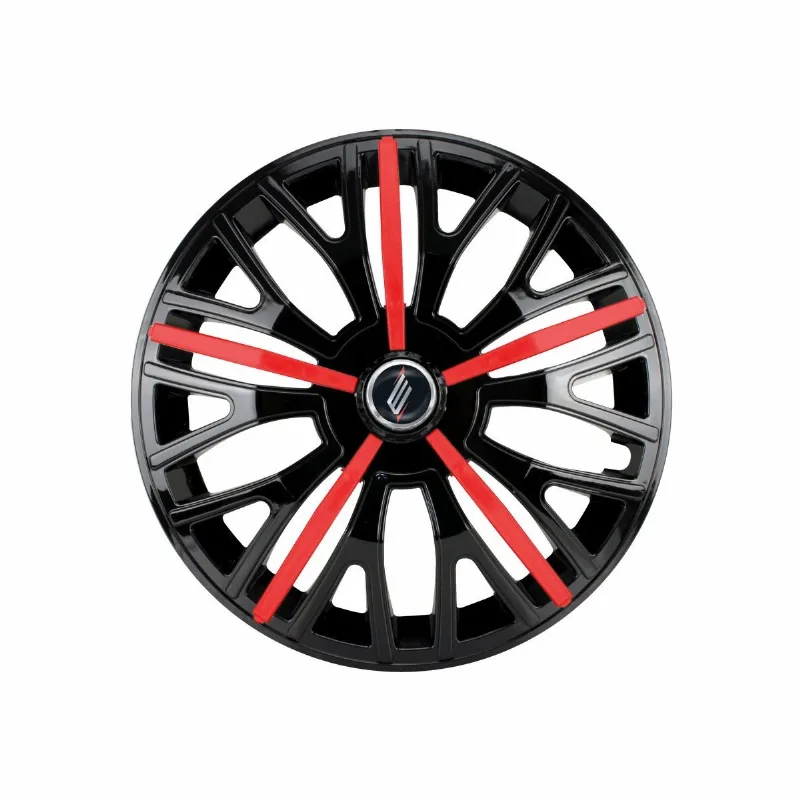 Calota Aro 13 Triton Sport Black Red Esportiva Universal - Elitte Preto Vermelho