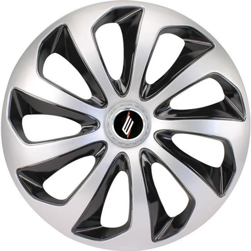 Calota Universal Modelo Velox Aro 13 Polegadas Prata/preta Elitte