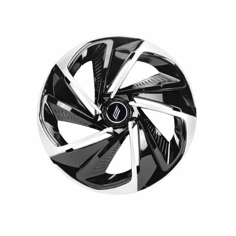 Calota Aro 13 Nitro Black Silver Esportiva Universal - Elitte Preto Prata