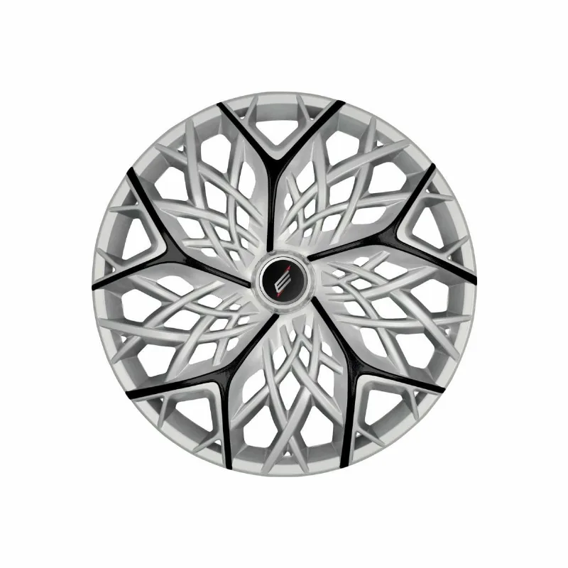 Calota Aro 13 Moove Silver Black Esportiva Universal - Elitte Prata Preto