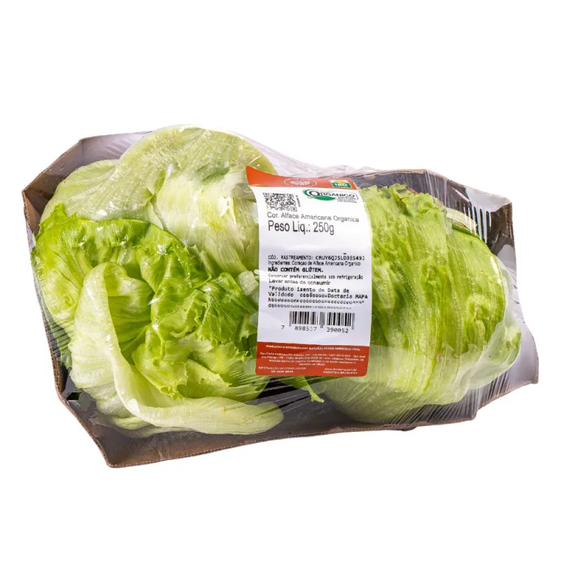 Coração Alface Americano Orgânico Rio de Una 250g - Rio de Una - Hortifruti