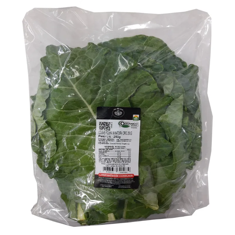 Couve Folha In Natura Orgânica RDU 250g