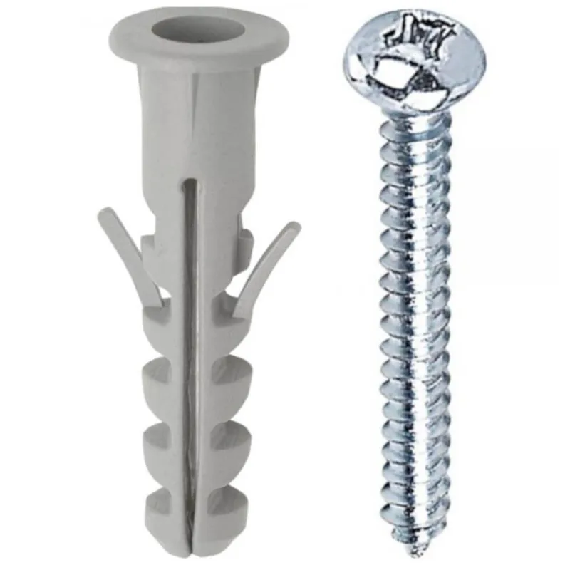 Bucha 6mm Nylon Com Parafuso Auto Atarraxante Cabeça Panela 3,9x32 Com Cartela De 06 Peças - Pab413 - Foxmix