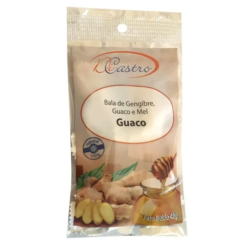 Bala De Gengibre Guaco E Mel 40g Di Castro - DICASTRO - Mercearia