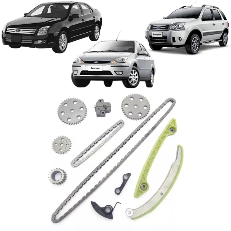 Kit Corrente da Distribuição Completo Ford Ecosport Focus Fusion e Mondeo - Motores 2.0 16v Duratec Kit Corrente da Distribuição Completo Ford Ecosport Focus Fusion e Mondeo - Motores 2.0 16v Duratec