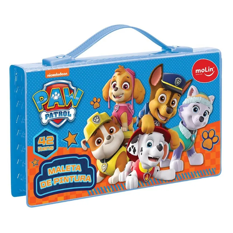 Maleta de Pintura Patrulha Canina 42 itens - Meninos - Molin
