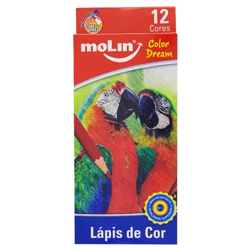Lapis De Cor Molin 12 Cores - MOLIN