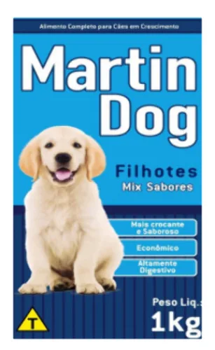 RACAO MARTIN DOG 1KG FILHOTES - Resíduos E Alimentos Para Animais