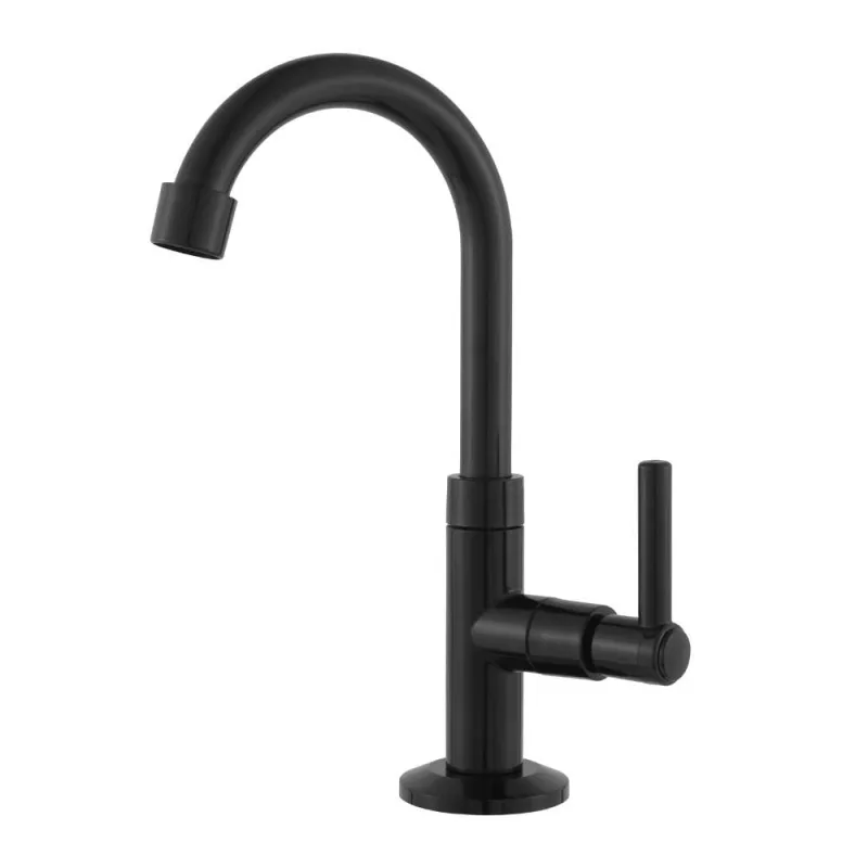 Torneira para Banheiro ABS Mesa Bica Média Black Preto - ALPHA HIDROMETAIS - Banheiros