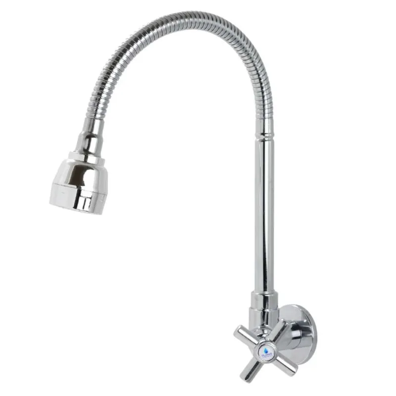 Torneira para Cozinha Parede 1/4V Bica Alta Gourmet C64 Cromado