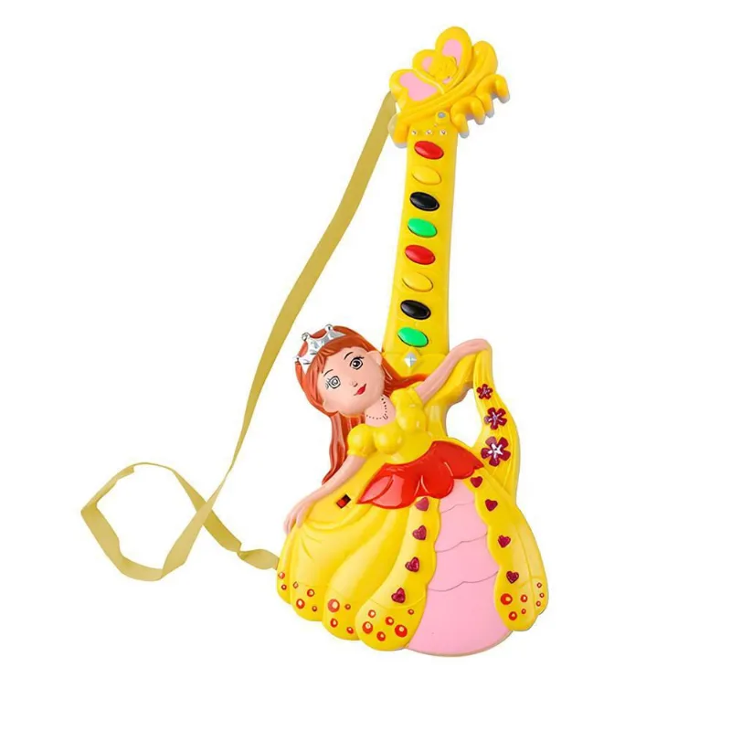 Guitarra Infantil Musical Princesa Som E Luz Akt3536