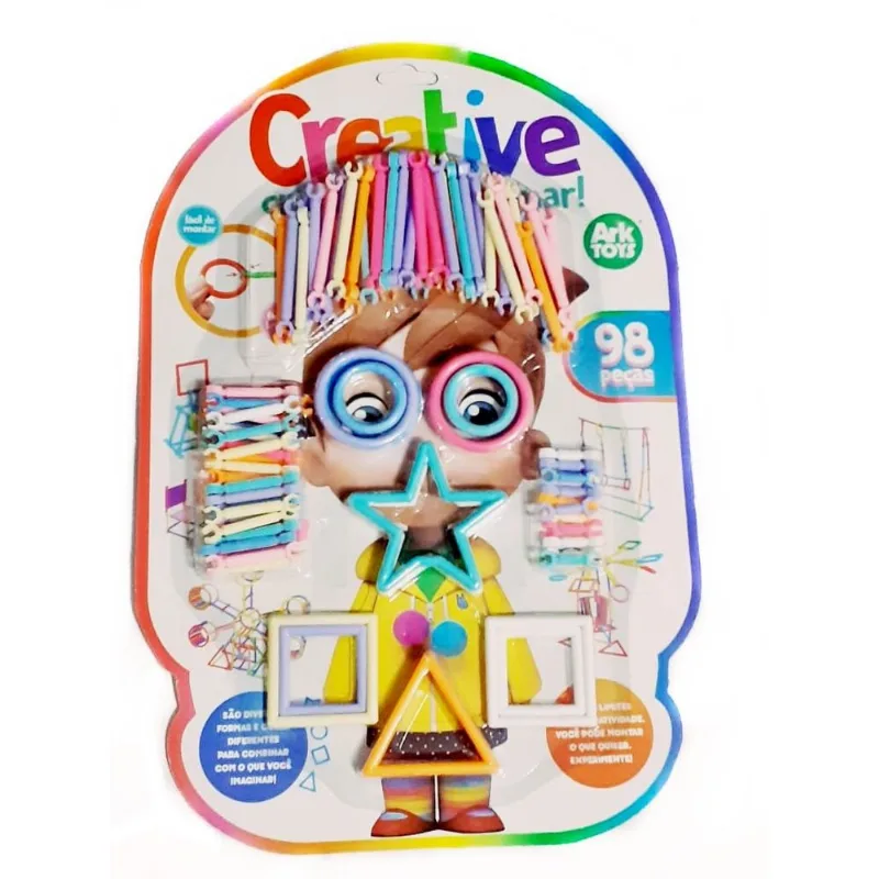Brinquedo Educativo formas de montar Criativo 98 Pçs Arktoys