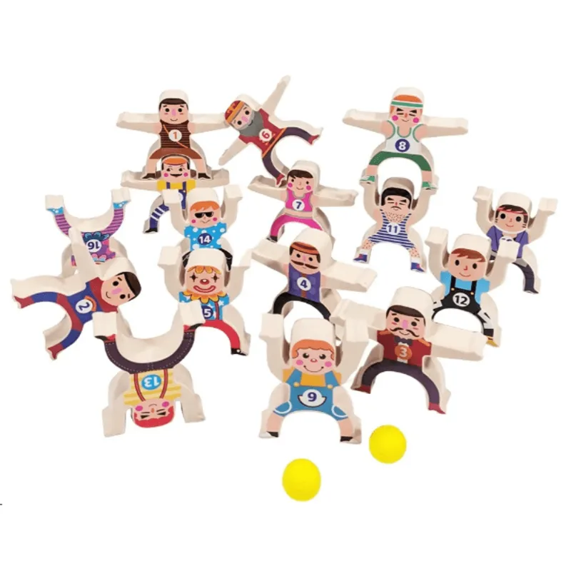 Brinquedo Jogo De Equilibrar Educativo Palhaços 16 Peças