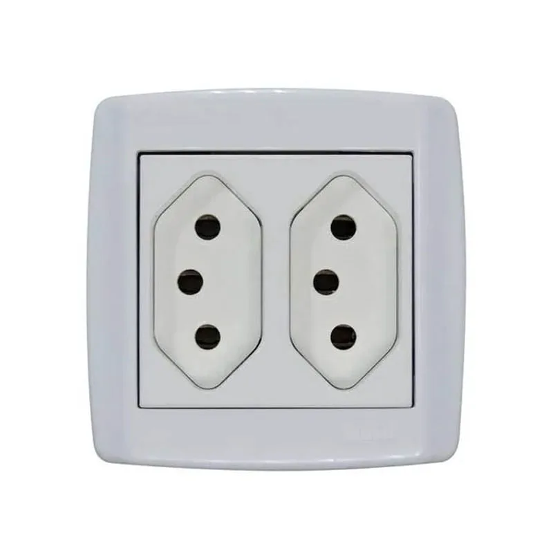 Conjunto 2 Tomadas 10A Sobrepor Monobloco Caixa Ilumi - Não Disponível - Construção E Ferramentas