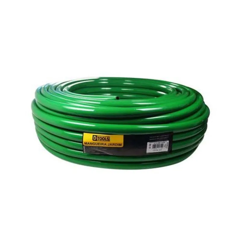 Mangueira Jardim Flexível 3/4'' 50 Metros Verde - PVC Dupla Parede - DTOOLS - Dtools