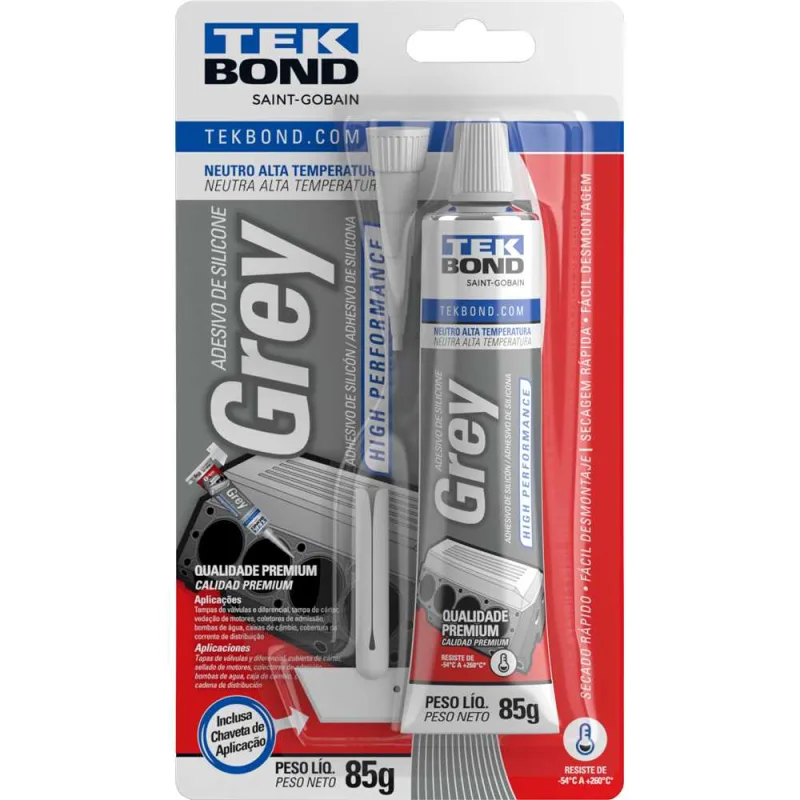 BOR.SILICONE NEUTRO GREY A.T 85G TEKBOND - TEKBOND