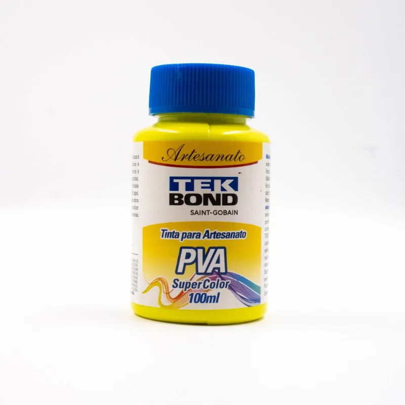 Tinta Para Artesanato Pva 100Ml Tekbond 001Tb - Amarelo Siciliano
