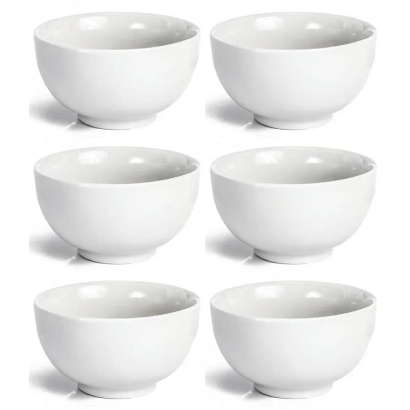 Tigela Cumbuca Porcelana Branca 440Ml 6 Unidades - Capri