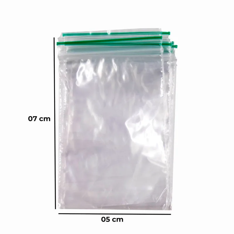 Saco Zip Lock Hermético Nº1 05X07cm Com 100 Unidades Unica