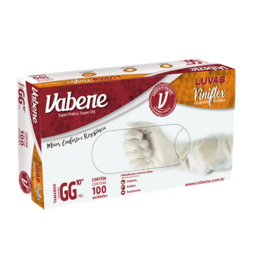 LUVA DESCARTAVEL VINIFLEX GG 100UN VABENE - VABENE