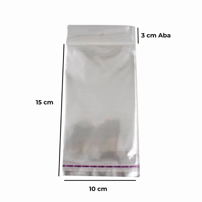 Saco Adesivo C/Furo Nº6 10X15cm Com 100 Unidades Unica