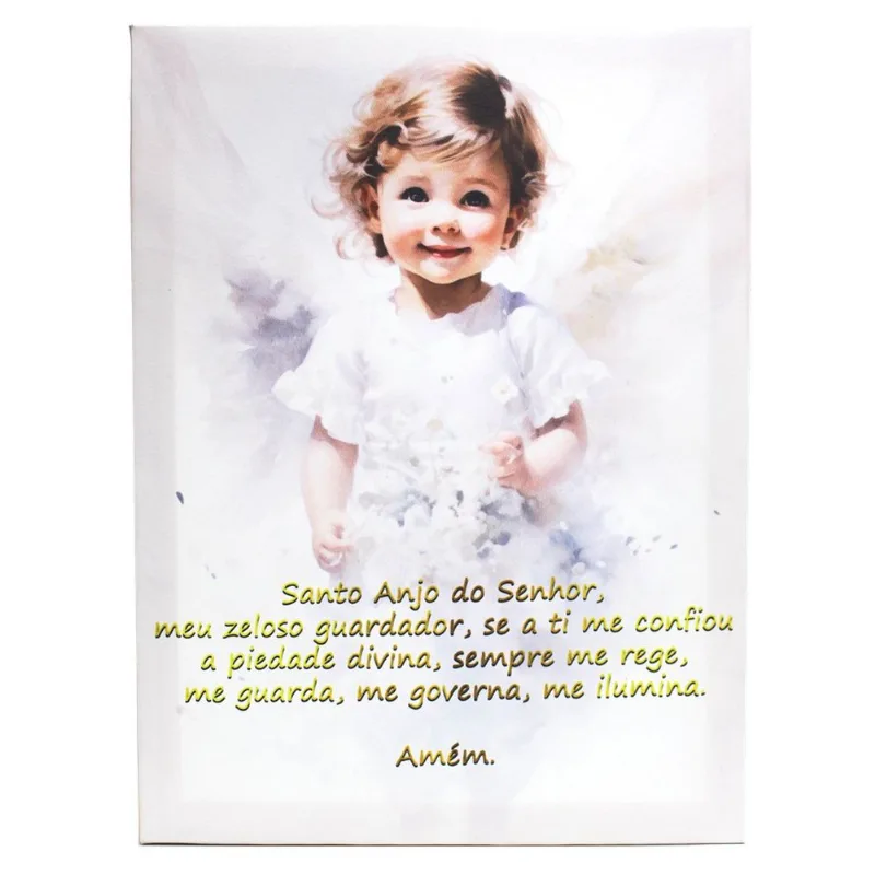 Quadro Anjo Da Guarda Menino Foto Nascimento (MP)