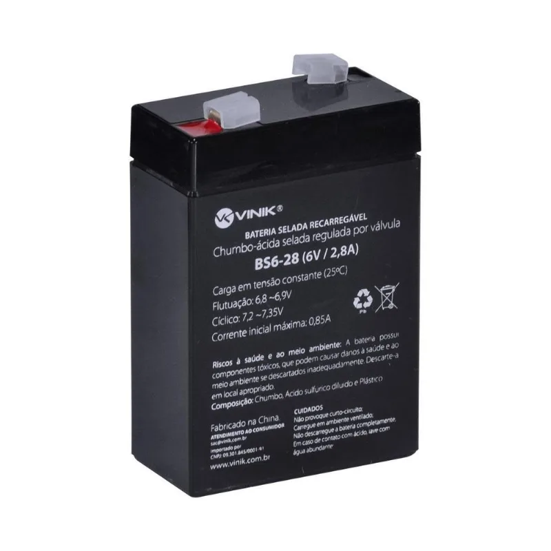 BATERIA 6V 2,8A SELADA VLCA BS6-28