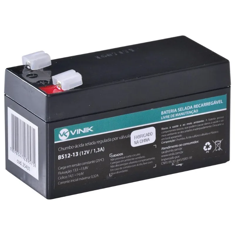 Bateria Selada Vlca 12V 1.3A S12-13 Vinik