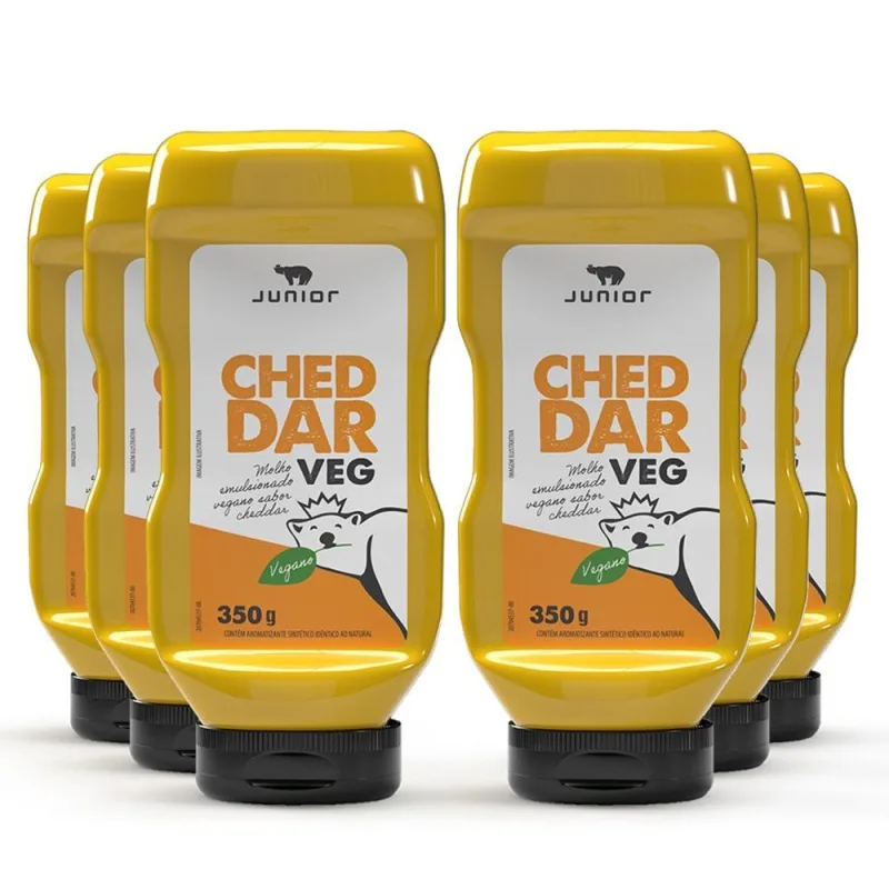 Molho Cheddar Vegano Sem Glúten Junior 350g 6 Unidades - Não Informado - Mercearia