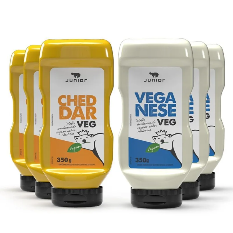 Molho Cheddar Vegano+maionese Vegana Junior 350g 3 Un. Cada - Não Informado - Mercearia