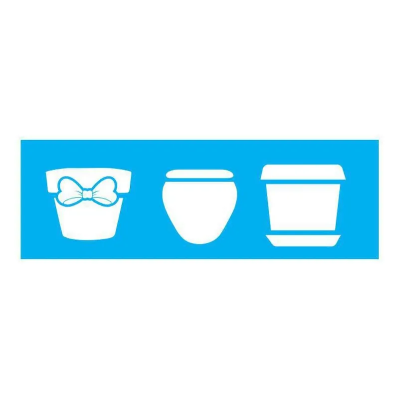 Stencil Tamako Vasos - 10X30Cm - Ref 787