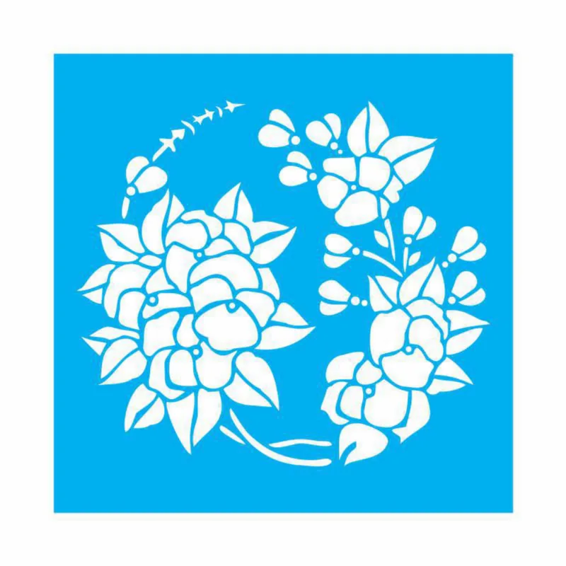 Stencil Tamako Mandala Floral - 30X30Cm - Ref 9527