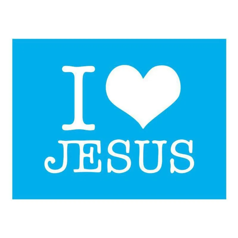 Stencil Tamako I Love Jesus - 15X20Cm - Ref 8835