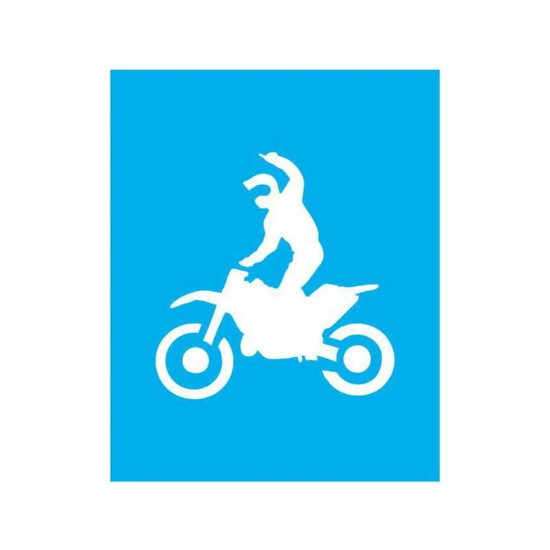Stencil Tamako Homem Motocicleta - 20X25Cm - Ref 9368