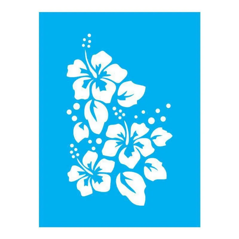 Stencil Tamako Flor De Hibisco - 15X20Cm - Ref A2593