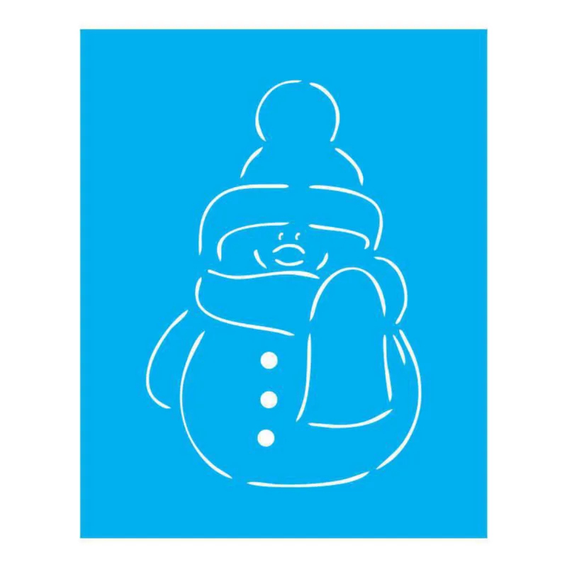 Stencil Tamako Boneco Neve - 20X25Cm - Ref B659